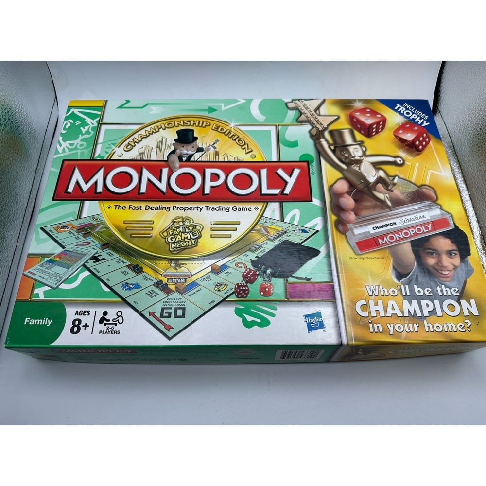 Monopoly Here and‎ Now World Edition COMPLETE With Trophy  Parker Brothers 2008